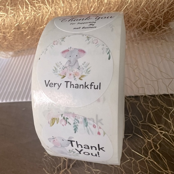 2/25$ 500 pcs 8 Designs Elephant Thank You Stickers 1" inch - Picture 2 of 5